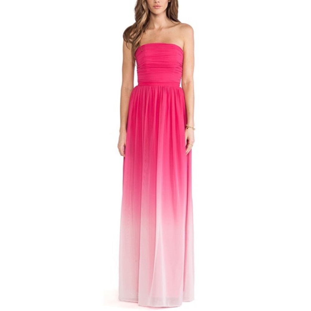 Nordstrom Erin Fetherston Fuchsia Pink Ombré Maxi Dress - US Size 8 worn once